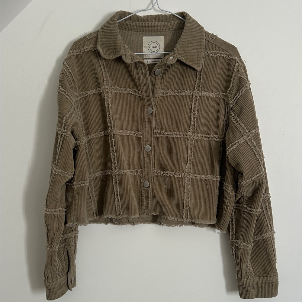 Stoosh Green Corduroy Cropped Jacket